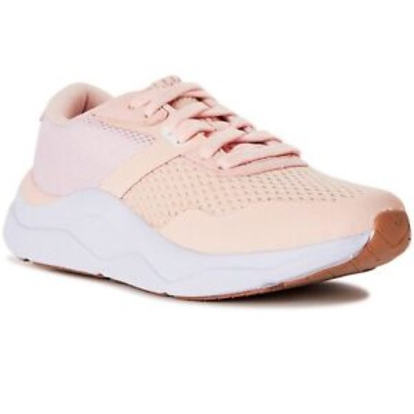 AVIA WOMEN'S SIZE 9 SHOES PINK or PEACH & WHITE MESH SNEAKERS LACE UP NWT - Picture 1 of 16